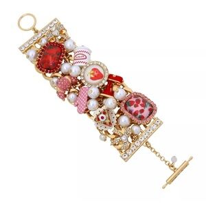NWT Betsey Johnson Baking Charms Statement Bracelet